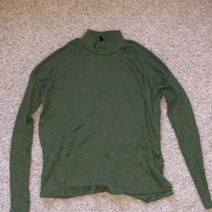 H&M Olive Green Mock-neck Top